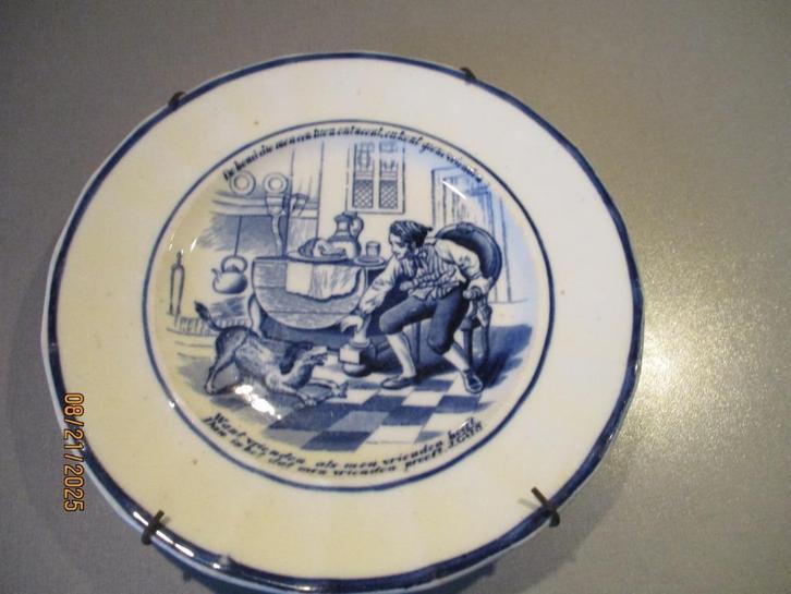 Petrus Regout zeldzaam bordje 1850-1885, Antiek en Kunst, Antiek | Keramiek en Aardewerk, Ophalen of Verzenden