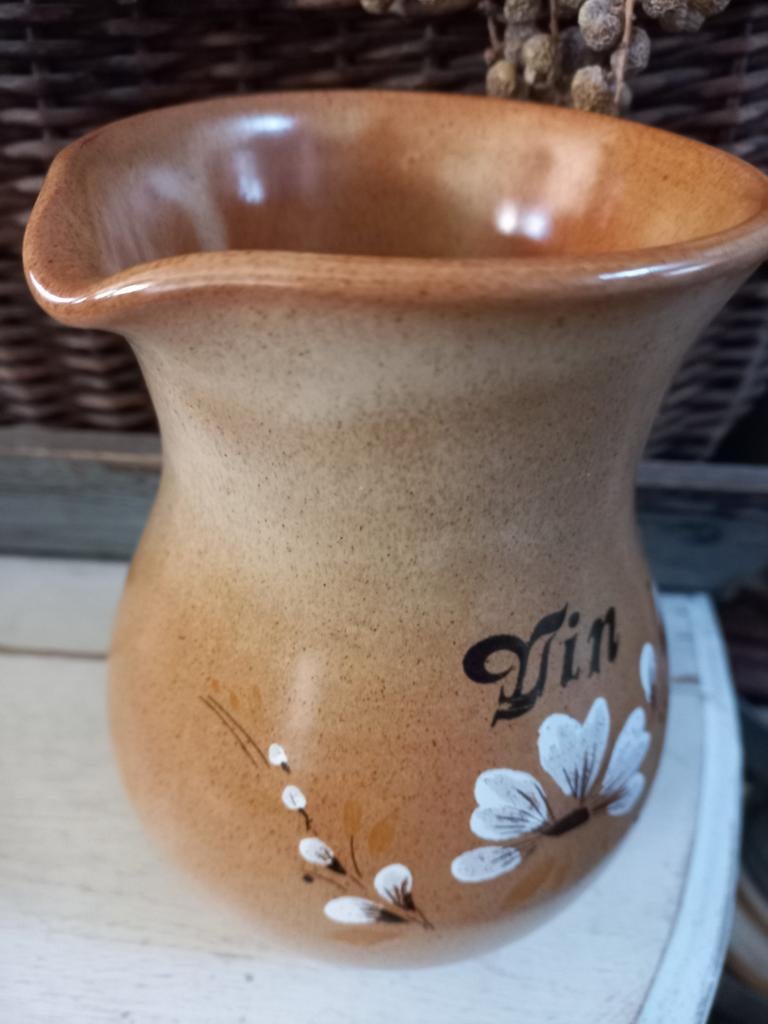 Brocante Franse Wijnkan -, Antiek en Kunst, Antiek | Keramiek en Aardewerk, Ophalen of Verzenden
