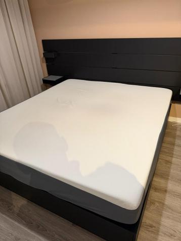 IKEA NORDLI Bed 180x200 met Lades & Hoofdbord - Zwart - afbeelding 2