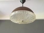 Vintage jaren 50 60 metaal en kunststof hanglamp, Hiemstra Evolux, Ophalen of Verzenden, Minder dan 50 cm, Gebruikt