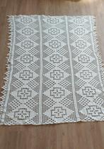 Brocante hand gehaakte sprei eenpersoons, Huis en Inrichting, Woonaccessoires | Plaids en Woondekens, Ophalen, Gebruikt
