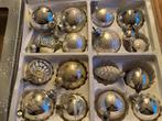 Zilverglazen retro kerstboom versieringen koffiekan 12 stuks, Diversen, Kerst, Gebruikt, Ophalen of Verzenden