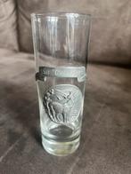Vintage Longdrink Glas Tinnen Hert Embleem., Ophalen of Verzenden, Zo goed als nieuw