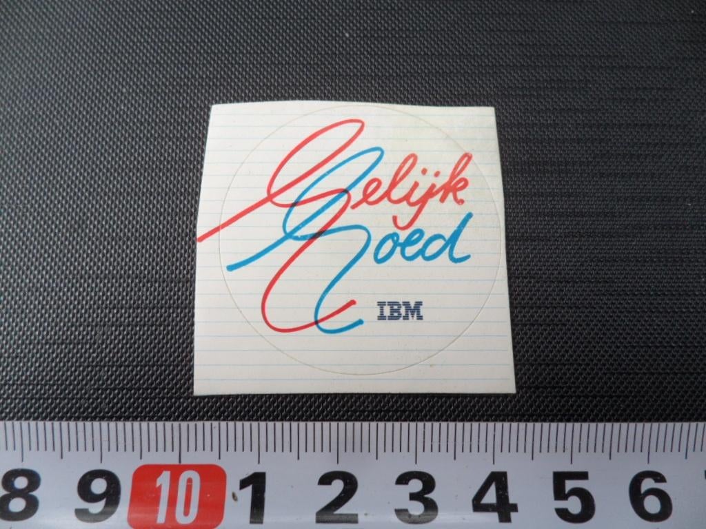 sticker computers IBM gelijk goed, Verzamelen, Ophalen, Zo goed als nieuw