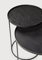 Bijzettafel Ethnicraft l Whoonl Meubilex lvan €389 voor €199, Huis en Inrichting, Rond, 55 tot 75 cm, Zo goed als nieuw, Hout