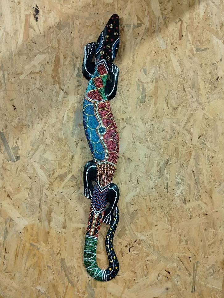 Gecko dot art / aboriginal art, Huis en Inrichting, Woonaccessoires | Wanddecoraties, Nieuw, Ophalen of Verzenden