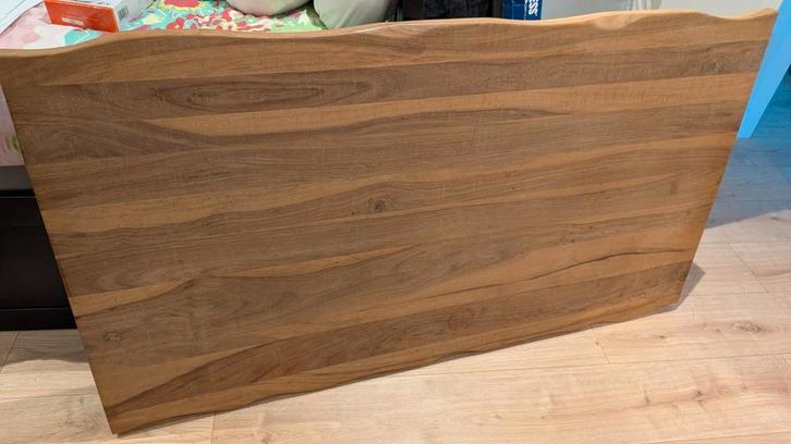 Xooon Accasia massief houten salon tafelblad, Huis en Inrichting, Tafelonderdelen, Zo goed als nieuw, Tafelblad, 100 tot 150 cm