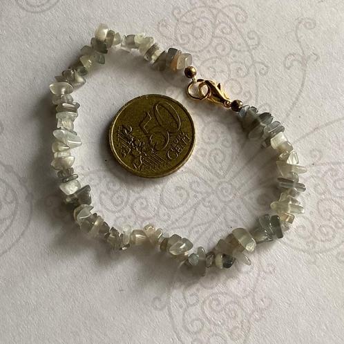 Vintage style armbandje edelsteen Grijze Maansteen NIEUW, Sieraden, Tassen en Uiterlijk, Armbanden, Nieuw, Grijs, Met edelsteen