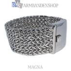 Rvs brede dames armband "Magna". RVS zilver staal, Verzenden, Nieuw, Zilver, Staal