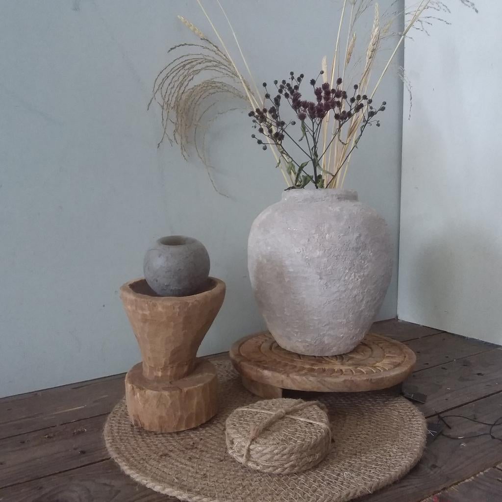 Pot / Vaas / Landelijk sober interieur / Homestyling, Rond, Ophalen of Verzenden, Aardewerk, Binnen