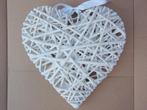 Riet gevlochten - groot wit Hart, Huis en Inrichting, Ophalen of Verzenden, Nieuw