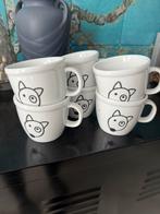 Bodum mokken wit hond cartoon, Huis en Inrichting, Keramiek, Ophalen of Verzenden, Zo goed als nieuw, Effen