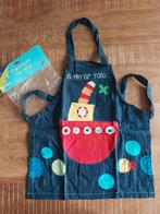 Denim schort voor kinderen met vrolijk borduursel, Ophalen of Verzenden, Nieuw