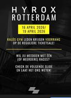 Hyrox Rotterdam men solo friday incl foto en op naam, Tickets en Kaartjes, Evenementen en Festivals, Eén persoon