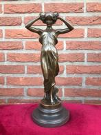 fraai bronzen beeld van een art-nouveau nimf, Antiek en Kunst, Ophalen of Verzenden, Brons