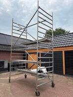 Breede rolsteiger te koop - werkhoogte 6 meter, Doe-het-zelf en Verbouw, Steigers, Ophalen, Zo goed als nieuw, Nvt, Rolsteiger of Kamersteiger