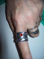 Ring Zilver 925 gemerkt Spinner Hartje en Steentje Maat 19, Sieraden, Tassen en Uiterlijk, Ringen, Verzenden, 19 tot 20, Nieuw