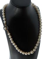 Parel ketting 14k goud fraai roos diamant slot 14k goud dame, Sieraden, Tassen en Uiterlijk, Antieke sieraden, Ophalen of Verzenden