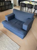 Loveseat, fauteuil, anderhalf zitter blauw, Ophalen, Gebruikt, Tweepersoons, 75 tot 100 cm