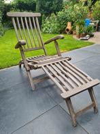 teak houten deckchair, Ophalen, Gebruikt, Teakhout