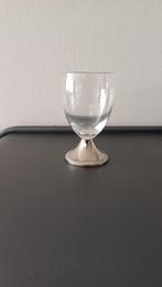 Portglas op verzilverde voet., Ophalen of Verzenden