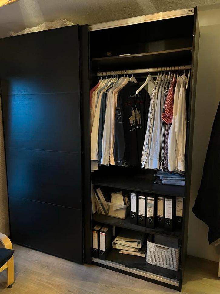 Ikea Pax kast Zwartbruin schuifdeurkasten 2x 236x200x60, Huis en Inrichting, Kasten | Kledingkasten, Zo goed als nieuw, 200 cm of meer