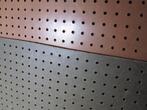 Geperforeerd hardboard platen (gaatjesboard) bruin en grijs, Doe-het-zelf en Verbouw, Platen en Panelen, Minder dan 20 mm, Ophalen