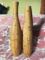 2 Bamboe Vazen., Huis en Inrichting, Woonaccessoires | Vazen, Kunststof, Overige kleuren, Ophalen of Verzenden, Zo goed als nieuw