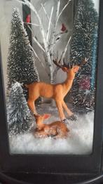 Lantaarn met herten en verliching  43 cm Hoog, Ophalen of Verzenden, Nieuw