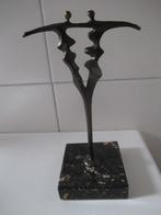 Bronzen Beed 2 Personen op marmeren voet hoog 19 cm € 40, Ophalen of Verzenden