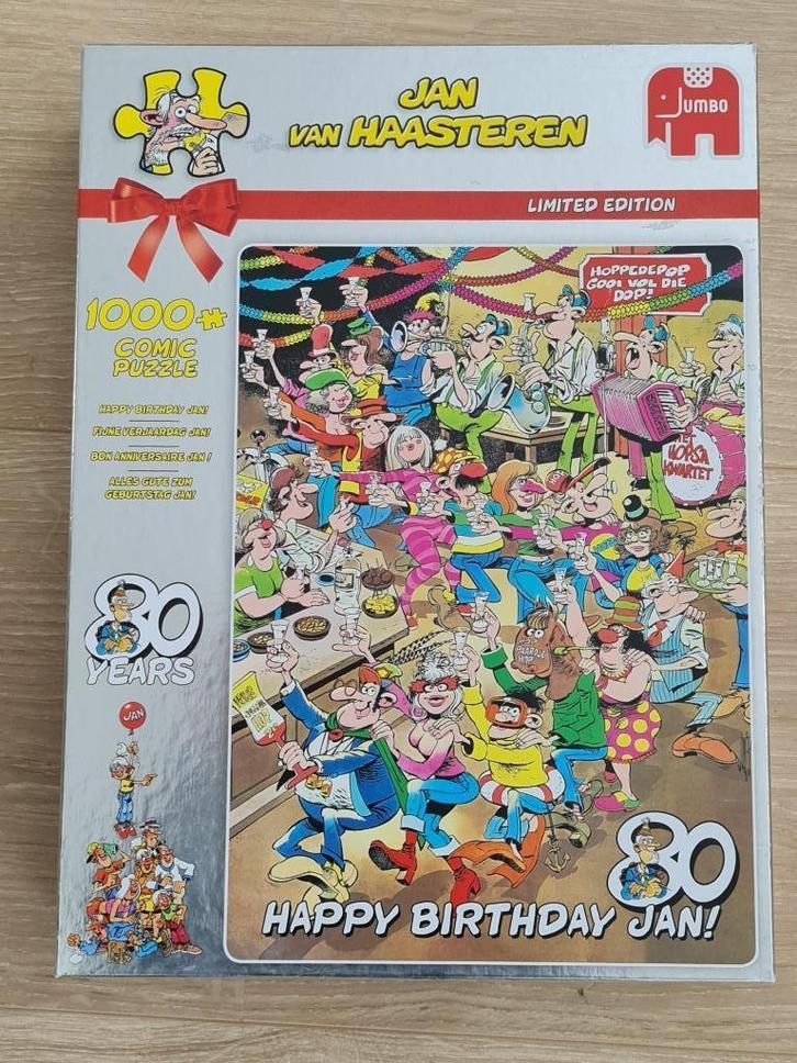 Jan van Haasteren Puzzel - 80 Jaar, Hobby en Vrije tijd, Denksport en Puzzels, Gebruikt, Legpuzzel, 500 t/m 1500 stukjes, Ophalen of Verzenden