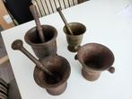 vijzels antiek 4 stuks, Antiek en Kunst, Ophalen of Verzenden, Brons