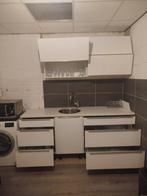 Complète Keuken met apotheek laden en marmer blad., Huis en Inrichting, Ophalen of Verzenden, Zo goed als nieuw, Wit, Graniet of Steen