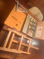 Schilder set Talens. 16 x olieverf. Palet. Ezel. Doos, Hobby en Vrije tijd, Schilderen, Ophalen of Verzenden, Zo goed als nieuw