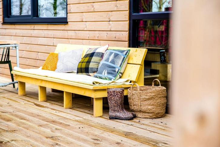 Tuinbank loungebank hoekbank douglashout/steigerhout nieuw, Tuin en Terras, Tuinbanken, Nieuw, Hout, Ophalen