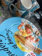 Vintage Kellogg's Servies - Meisje op Schommel, Gebruikt, Ophalen of Verzenden, Overige stijlen, Aardewerk