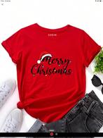 Rood kerst shirt mt. 52, Ophalen of Verzenden, Zo goed als nieuw, Rood, Shirt of Top