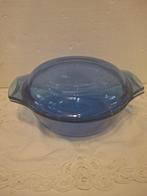 Pyrex - mooie kobaltblauwe glazen ovenschaal met deksel, Ophalen of Verzenden