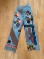 Patchwork Jeans maat 42, Blauw, Levie, Ophalen of Verzenden, Zo goed als nieuw