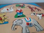 Vintage houten Simplex Toys puzzel Dieren, Ophalen of Verzenden, Zo goed als nieuw