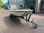 Polyester boot + 8pk Mariner + trailer, Watersport en Boten, Ophalen, Gebruikt, Tot 10 pk, 3 tot 6 meter