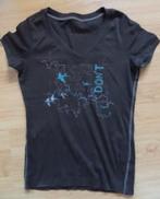 Donkerbruin katoenen Esprit shirt maat 38 met print, Maat 38/40 (M), Bruin, Ophalen of Verzenden, Zo goed als nieuw