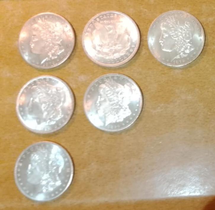 1 DOLLAR MORGAN CC 1878, 1889, 1890, 1 DOLLAR 1904, Postzegels en Munten, Munten | Amerika, Noord-Amerika, Zilver, Ophalen of Verzenden