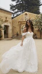 Nieuwe trouwjurk Frederique €799 34 36 38 40 42 44 46, Ophalen, Nieuw, Wit, Trouwjurk