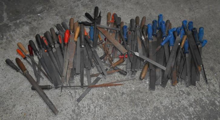 Grote partij gebruikte vijlen, zoet, bastaard en raspen, Doe-het-zelf en Verbouw, Gereedschap | Handgereedschap, Gebruikt, Ophalen