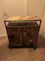 Kast van steigerhout met metalen frame, Ophalen, Zo goed als nieuw, 25 tot 50 cm, 50 tot 100 cm