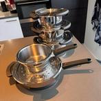 BK pannenset Focus stapelbare pannen met afgietfunctie, Huis en Inrichting, Keuken | Potten en Pannen, Ophalen of Verzenden, Zo goed als nieuw