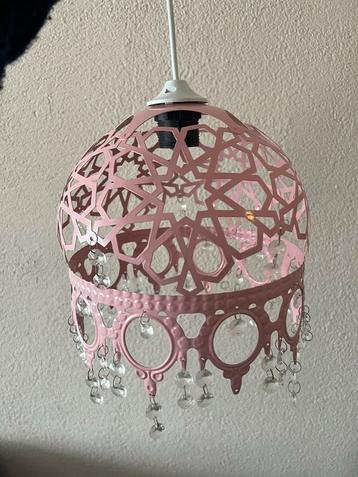 Roze Hanglamp met Kristallen beschikbaar voor biedingen