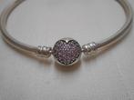 Zilveren Pandora armband Moments Charm Bangle nr.243, Verzenden, Zo goed als nieuw, Zilver, Zilver
