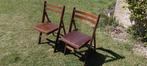 2 Vintage Houten Klapstoelen, Ophalen, Zo goed als nieuw, Hout